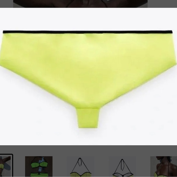 ZARA Neon Yellow and Black Bikini Set - Picture 3 of 4